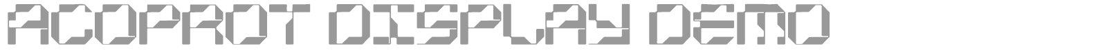 Acoprot Display font preview